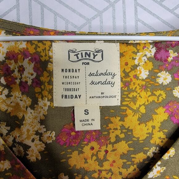 Anthropologie Tiny Shoreline Floral Midi Dress Sz Small - Picture 11 of 16